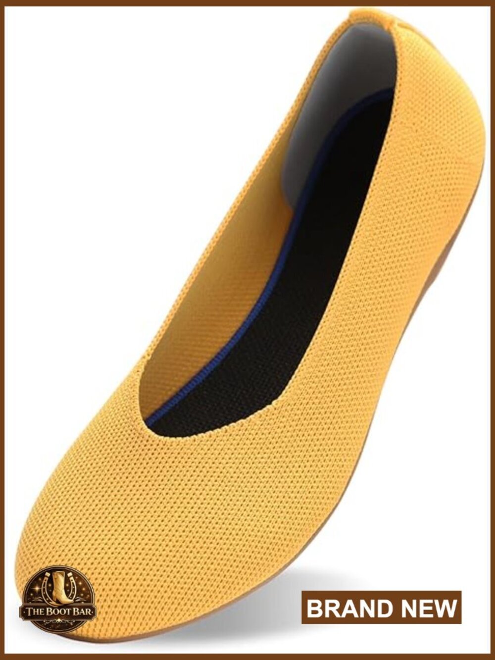 Women's Knit Ballet Flats - Comfortable Casual Dress Shoes Round Toe Slip On